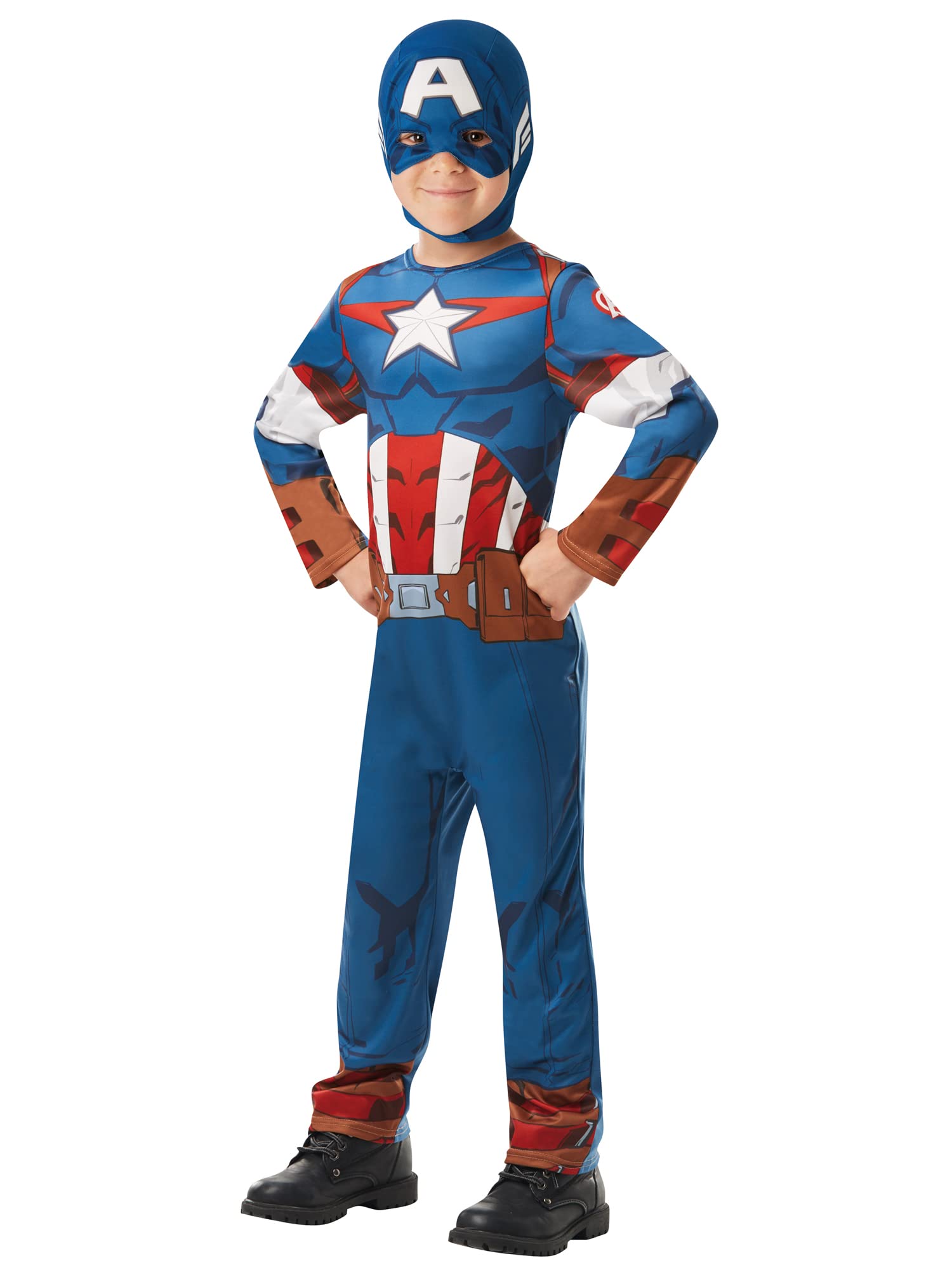 Rubie's Official Marvel Avengers Captain America Classic Childs Costume, Kids Superhero Fancy Dress
