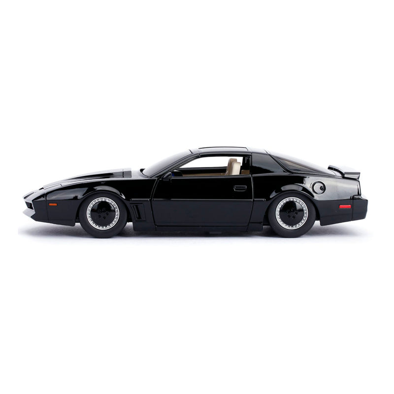 Jada- Kitt Coche fantástico Metal 1:24 con Luces Coleccionismo, Color negro, Talla Única (253255000