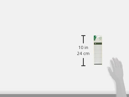 Leitz Self Adhesive Replacement Spine Labels for Standard 80 mm Lever Arch Files, Wide and Short, 61 x 192 mm, Paper, 16420085 - Grey/light grey, Pack of 10