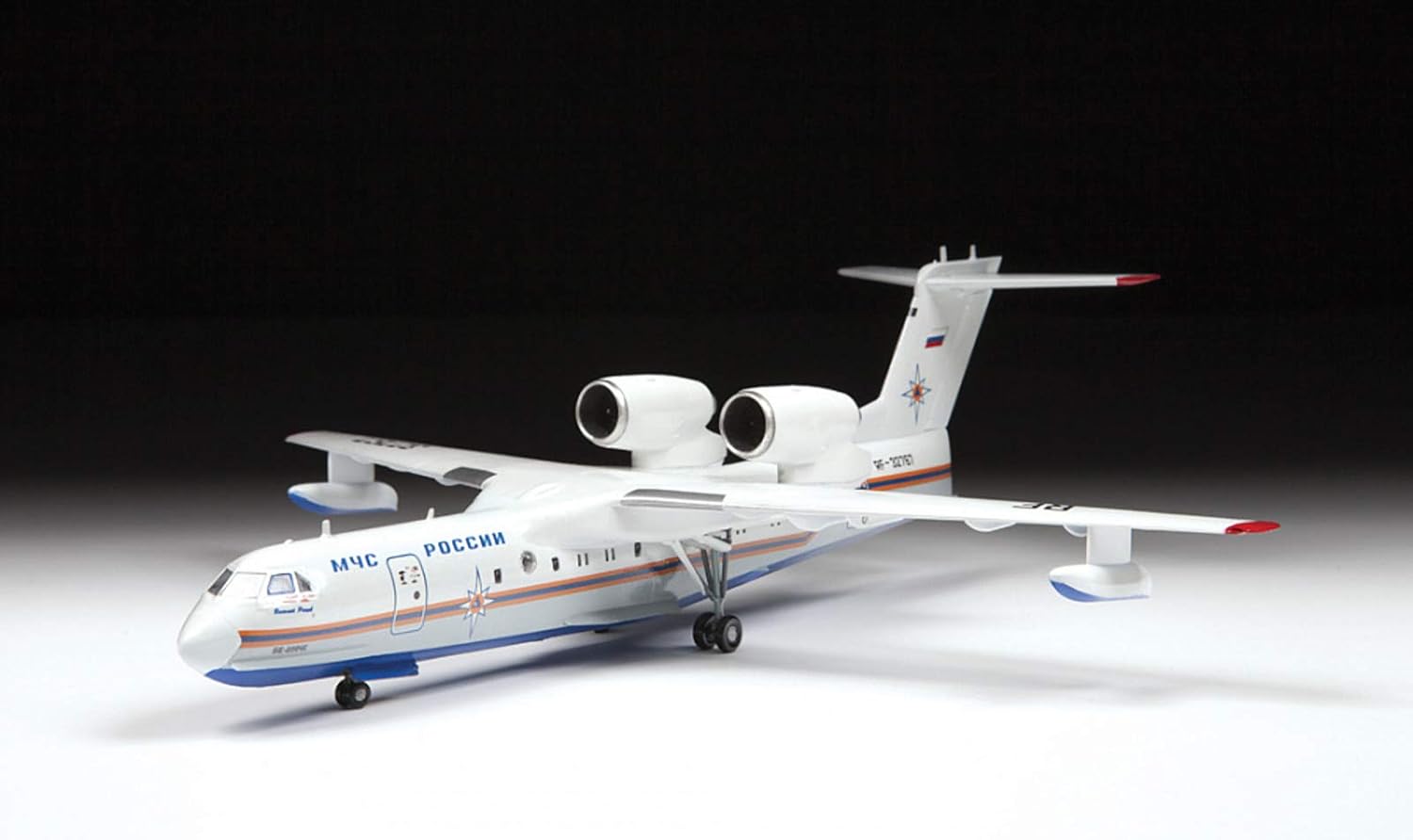Zvezda- vehículo Beriev Be-200 ES Multi Role Amph 1:144-Kit de construcción de plástico, para Montar, réplica Detallada, Multicolor, Large (7034