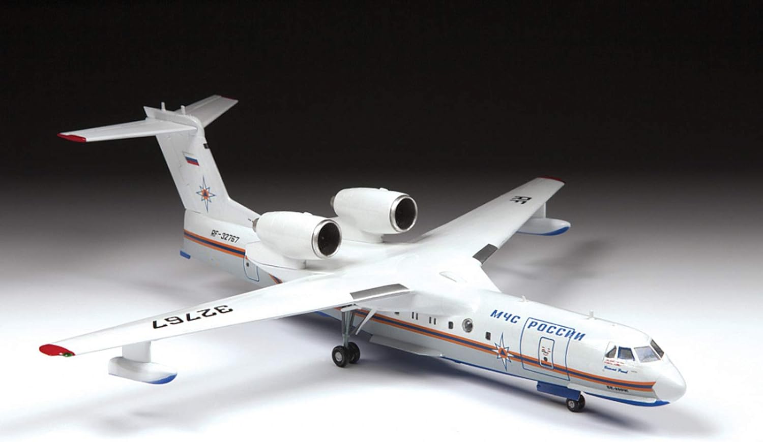 Zvezda- vehículo Beriev Be-200 ES Multi Role Amph 1:144-Kit de construcción de plástico, para Montar, réplica Detallada, Multicolor, Large (7034