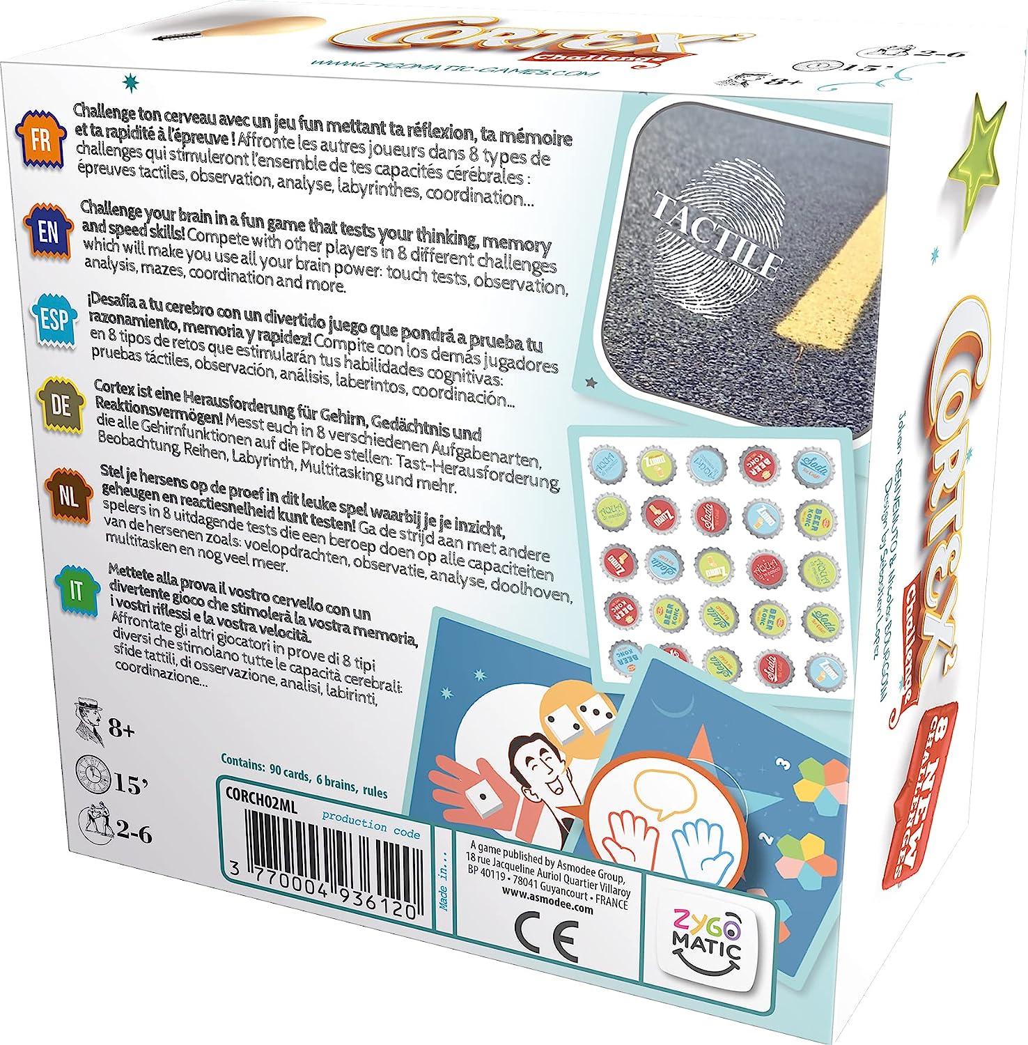 Zygomatic | Cortex Challenge: 2nd Edition | Card Game | Ages 8+ | 2-6 Players | 15 Minutes Playing Time