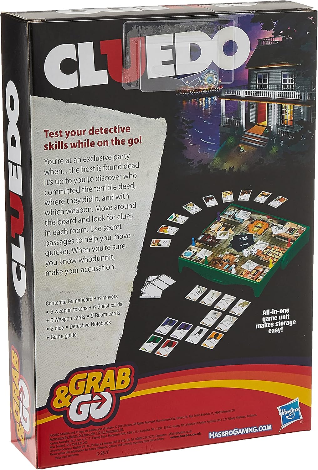 Hasbro Gaming Cluedo Grab & Go Game