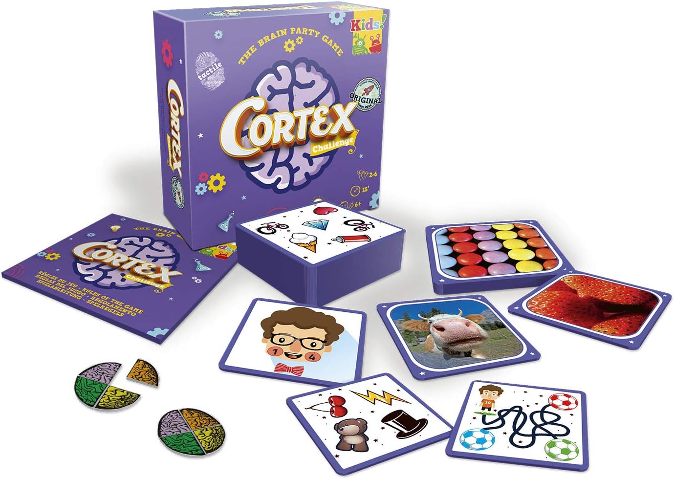 Zygomatic | Cortex Challenge: Kids | Card Game | Ages 6+ | 2-6 Players | 15 Minutes Playing Time