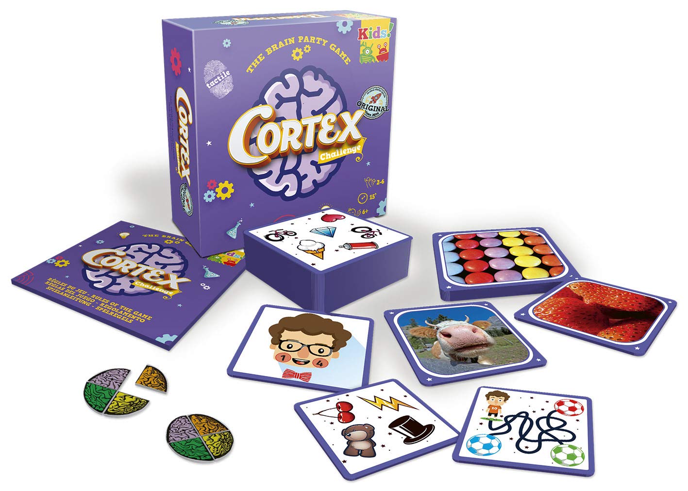 Zygomatic | Cortex Challenge: Kids | Card Game | Ages 6+ | 2-6 Players | 15 Minutes Playing Time