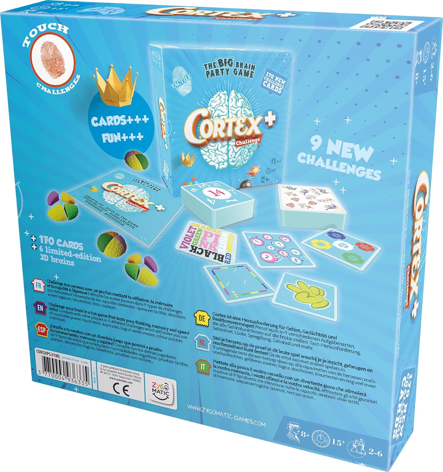 Zygomatic | Cortex Challenge: Plus | Card Game | Ages 8+ | 2-6 Players | 15 Minutes Playing Time