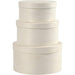 Round Wood Chip Box, D: 10+11+13 cm, Poplar Tree, 3 asstd