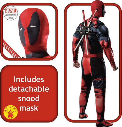 DELUXE FIBER FILLED DEADPOOL COSTUME - FANCY DRESS COSTUME (SIZE: XL)