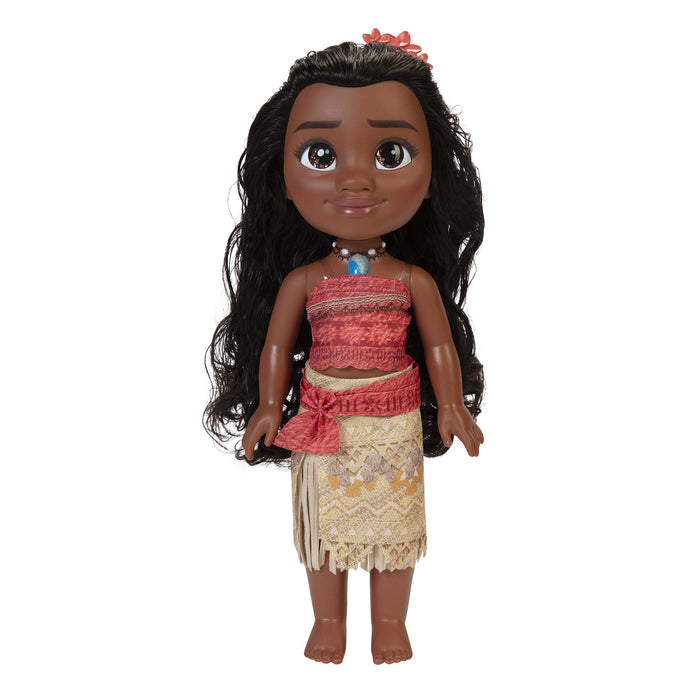 Disney Princess Moana Doll by JAKKS Pacific, 35cm Tall Doll with Royal Reflection Eyes Includes Removable Dress, and Flower Headband For Girls Aged 3+