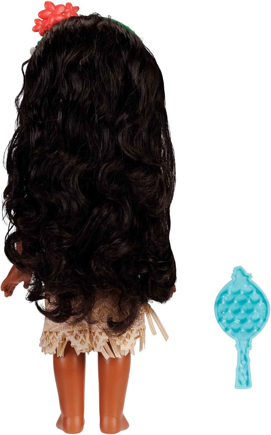 Disney Princess Moana Doll by JAKKS Pacific, 35cm Tall Doll with Royal Reflection Eyes Includes Removable Dress, and Flower Headband For Girls Aged 3+