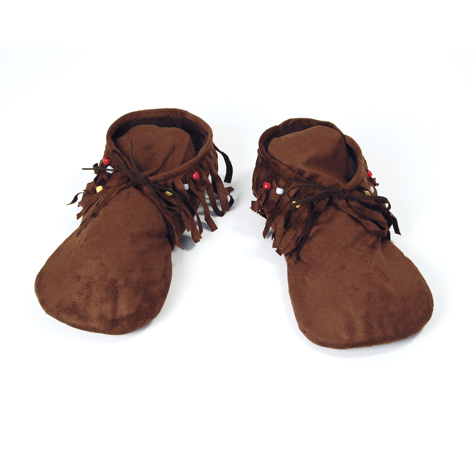 Bristol Novelty BA457 Ladies's Hippy Native American Moccasins, Brown