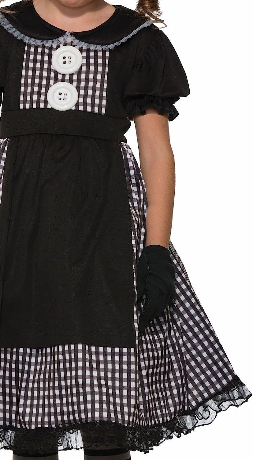 Forum Novelties CC77067 Dark Rag Doll, Black, White, L