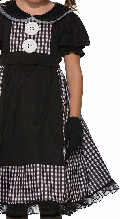 Forum Novelties CC77067 Dark Rag Doll, Black, White, L