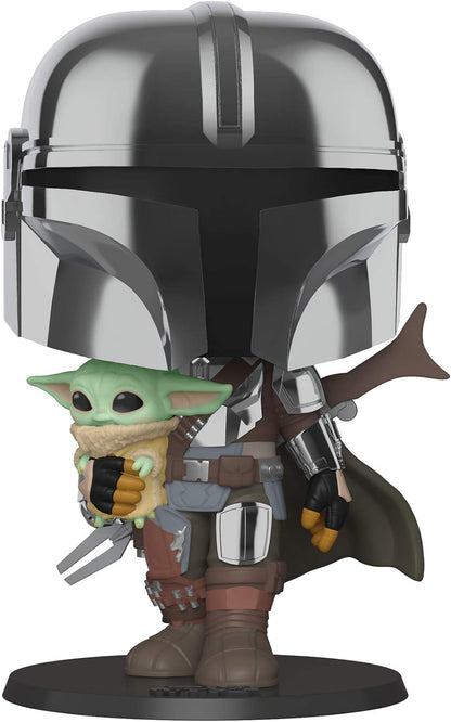 Funko POP! StarWars: the Mandalorian-10 Inch Mando - 1/6 Odds for Rare Chase Variantrome - Collectable Vinyl Figure - Gift Idea - Official Merchandise - Toys for Kids & Adults - TV Fans