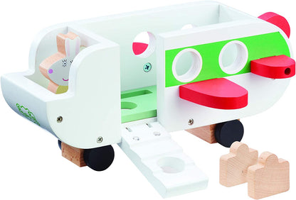 Peppa Pig Wooden Aeroplane, push along vehicle, imaginative play, preschool toys, fsc certified, sustainable gift for 2-5 years old