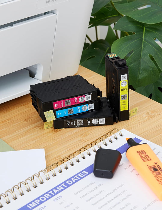 Epson Stella Marina Serie 603, Cartucce per Stampante Getto d'Inchiostro, Multipack 4 Colori Nero, Ciano, Magenta, Giallo, Formato Standard, Stampe Affidabili Basso Costo fino 150 Pagine
