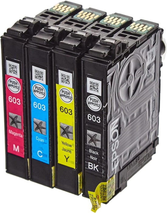 Epson Stella Marina Serie 603, Cartucce per Stampante Getto d'Inchiostro, Multipack 4 Colori Nero, Ciano, Magenta, Giallo, Formato Standard, Stampe Affidabili Basso Costo fino 150 Pagine