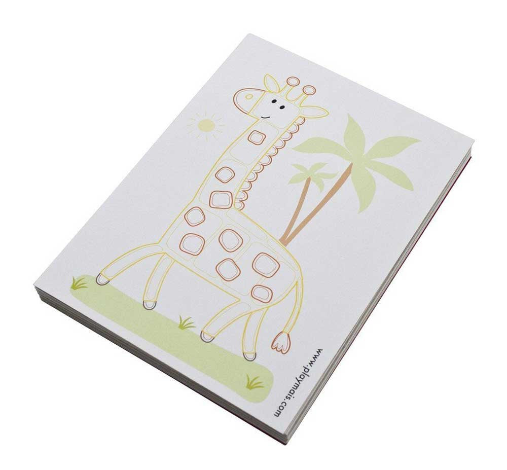 PlayMais 160081 – Card Set Coloured 24 Cards for Gluing, Craft Set