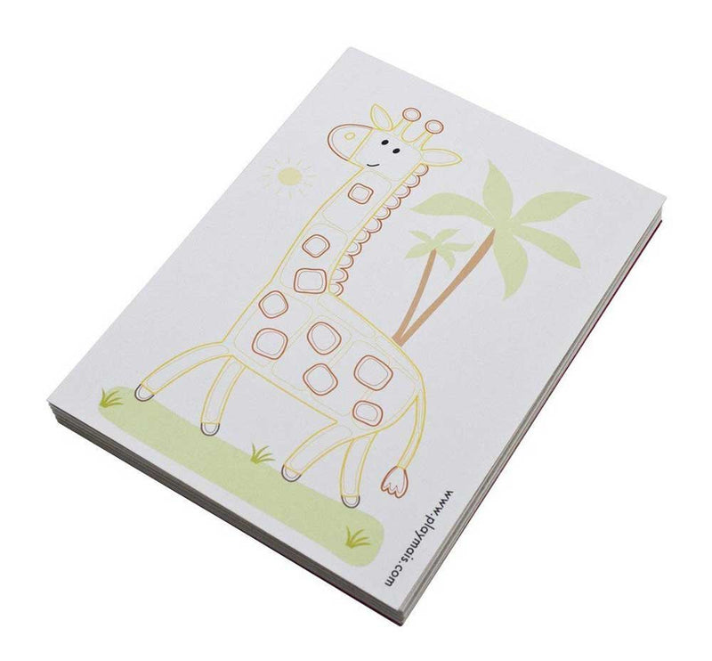 PlayMais 160081 – Card Set Coloured 24 Cards for Gluing, Craft Set