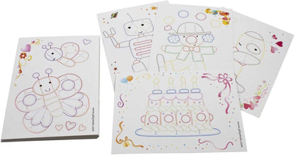 PlayMais 160081 – Card Set Coloured 24 Cards for Gluing, Craft Set