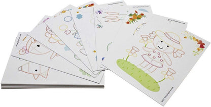 PlayMais 160081 – Card Set Coloured 24 Cards for Gluing, Craft Set