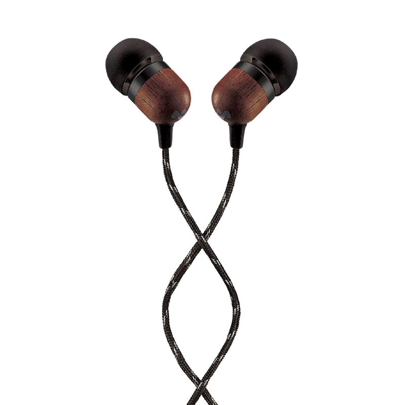 House of Marley Smile Jamaica In-Ear Headphones - Sustainably Crafted, Eco-Friendly, Noise Isolating Wired Earphones, 9.2mm Driver, Tangle-Free Cable, 1 Button Microphone Control