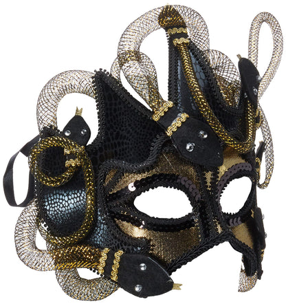 Bristol Novelty - Mezza maschera da medusa con nastro decorativo - Unisex