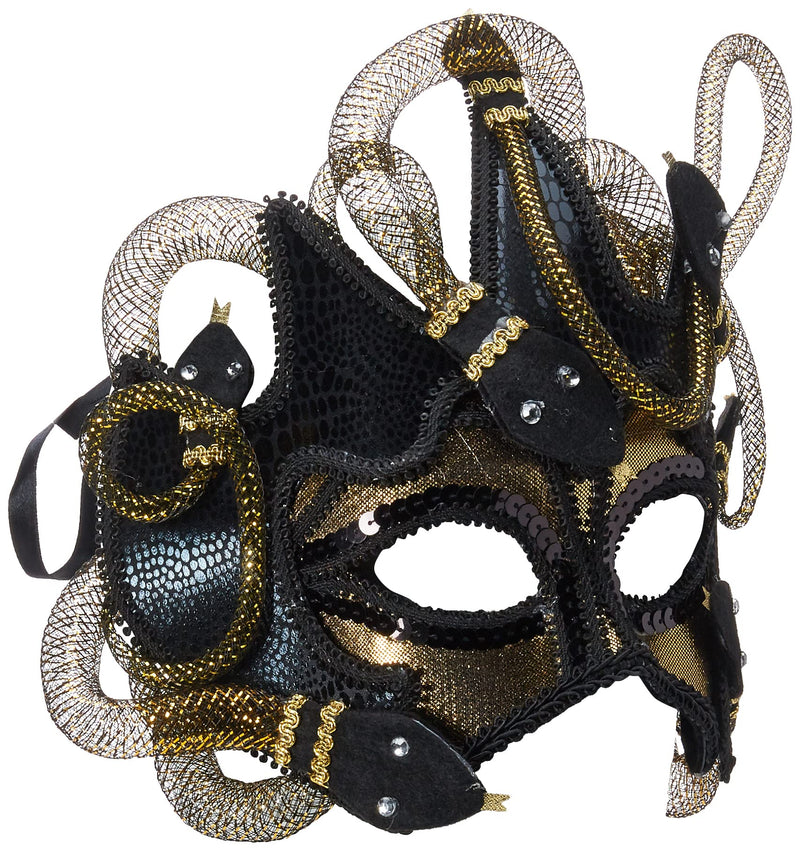 Bristol Novelty - Mezza maschera da medusa con nastro decorativo - Unisex