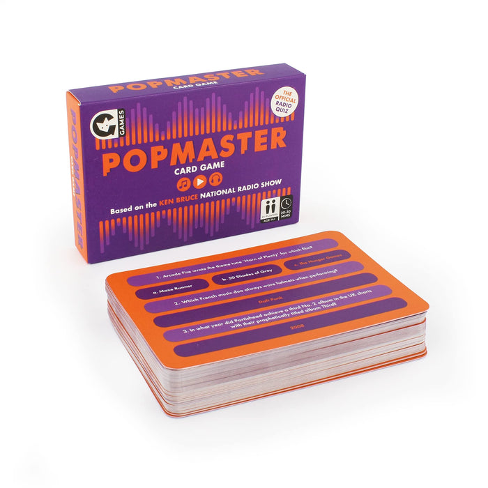 Ginger Fox Popmaster Greatest Hits Quiz Card Game - Put Your Musical Knowledge To The Test In This Pop Themed Trivia Game