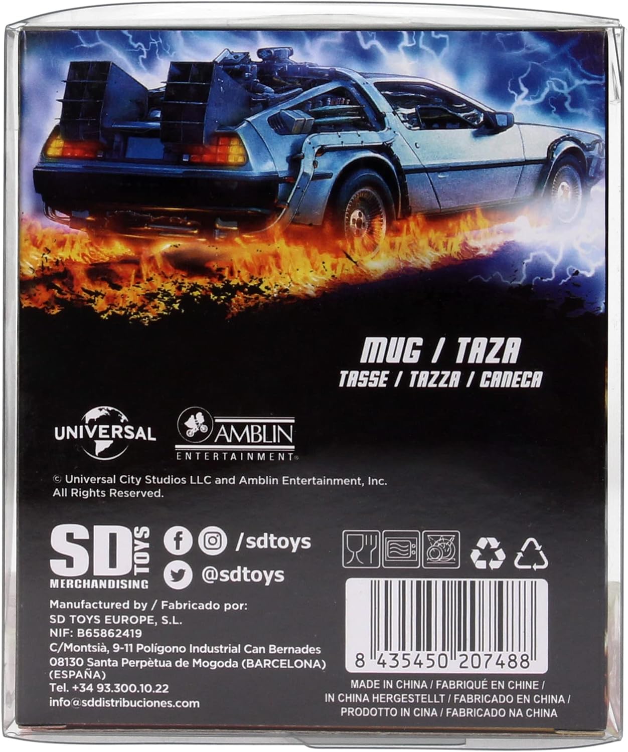 SD TOYS Regreso al Futuro, Nero E Arancione, 1 unità (Confezione da 1