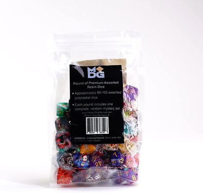 Metallic Dice Games Pound of Assorted Premium Resin Dice