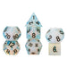 Opalite DND Dice Set, Mystic Mines, Full-Sized 16mm Polyhedral Dice Set, Dungeons and Dragons Role Playing dice by Fanroll