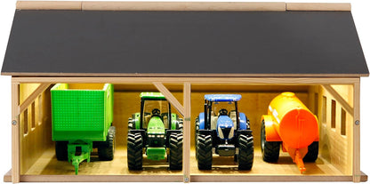 Kids Globe Schuppen, Geräteschuppen Spielzeug, Bauernhof mit Maßstab 1:50, Holzbauernhof, Holz Stall, Bauernhof Spielzeug Holz 610047