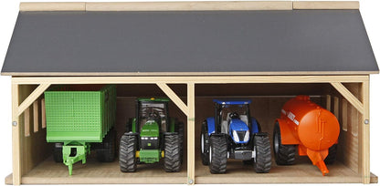 Kids Globe Schuppen, Geräteschuppen Spielzeug, Bauernhof mit Maßstab 1:50, Holzbauernhof, Holz Stall, Bauernhof Spielzeug Holz 610047