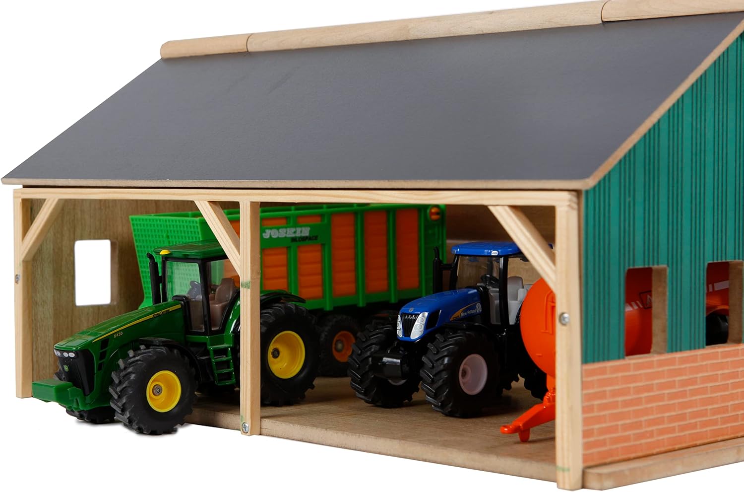 Kids Globe Schuppen, Geräteschuppen Spielzeug, Bauernhof mit Maßstab 1:50, Holzbauernhof, Holz Stall, Bauernhof Spielzeug Holz 610047
