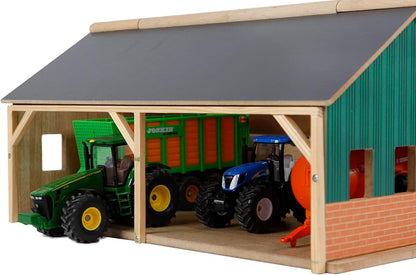 Kids Globe Schuppen, Geräteschuppen Spielzeug, Bauernhof mit Maßstab 1:50, Holzbauernhof, Holz Stall, Bauernhof Spielzeug Holz 610047
