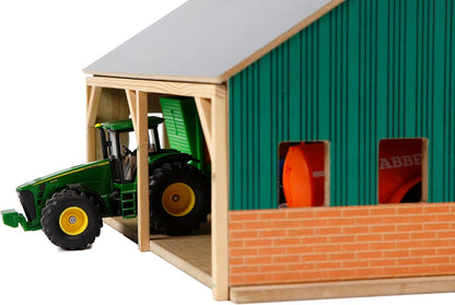 Kids Globe Schuppen, Geräteschuppen Spielzeug, Bauernhof mit Maßstab 1:50, Holzbauernhof, Holz Stall, Bauernhof Spielzeug Holz 610047