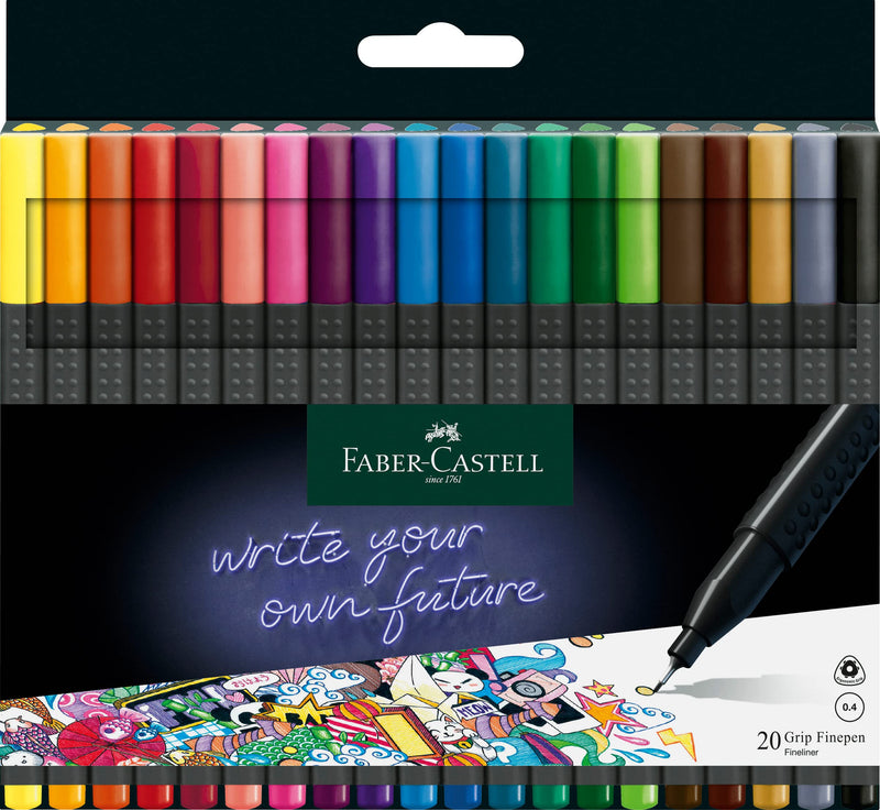 Faber-Castell Grip Finepen (Wallet of 20