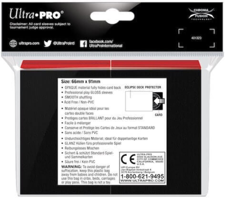 Ultra Pro E-15604 Eclipse Gloss Standard Sleeves (100 Pack