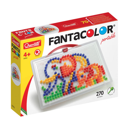 Quercetti 0952 - mozaïek-steekspel Fanta Color Large, 270 stekker 10 mm