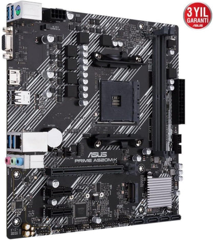 ASUS PRIME A520M-K, AMD AM4, MATX, 64GB DDR4, 2 X DIMM, D-SUB, HDMI, PCIE Prime A520M