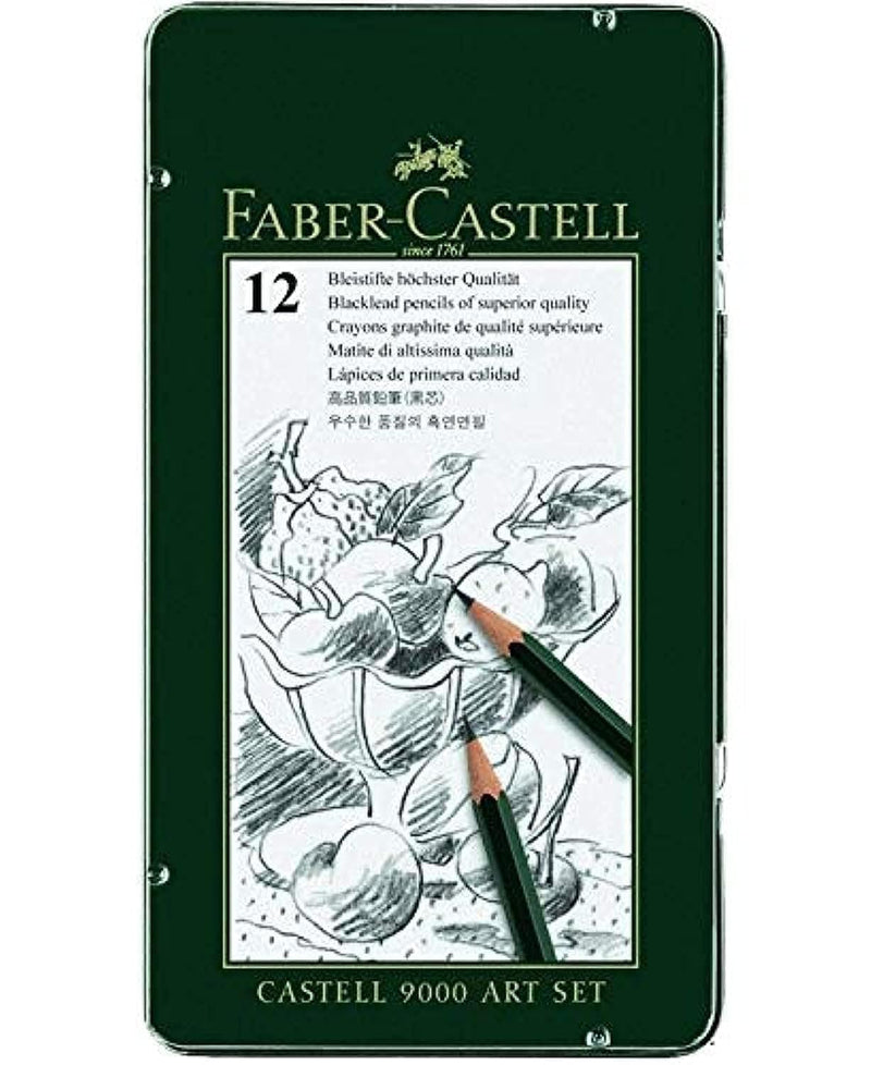 Faber-Castell 9000 Art Set 12 x Pencils &127220 Kneadable Art Eraser