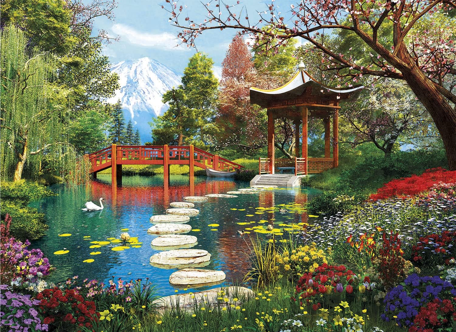 Clementoni - 39513 - Collection Puzzle - Fuji Garden - 1000 pieces - Made in Italy - Jigsaw Puzzles for Adult