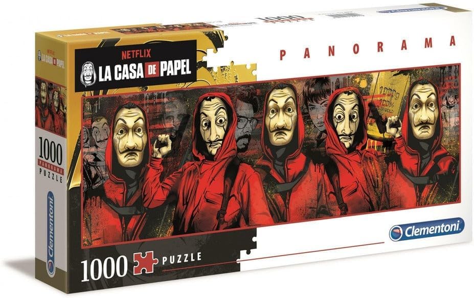 Clementoni - Puzzle 1000 Piezas Panorama La Casa de Papel (39545.3
