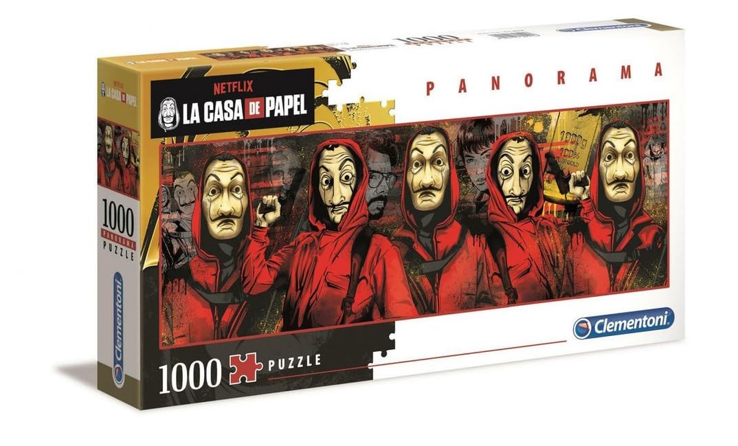 Clementoni - Puzzle 1000 Piezas Panorama La Casa de Papel (39545.3