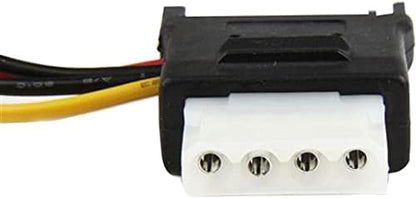 StarTech.com LP4SATAFMD LP4 to SATA Power Cable Adapter with Floppy Power, Power Adapter, SATA Power (M) to 4 Pin Internal Power, 4 Pin Mini-Power Connector (F), Black