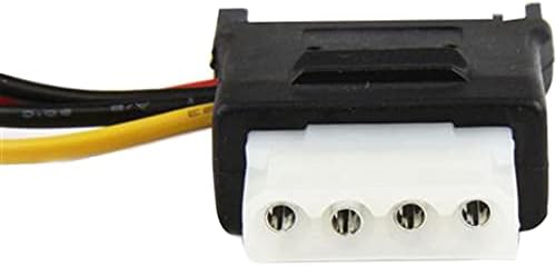 StarTech.com LP4SATAFMD LP4 to SATA Power Cable Adapter with Floppy Power, Power Adapter, SATA Power (M) to 4 Pin Internal Power, 4 Pin Mini-Power Connector (F), Black