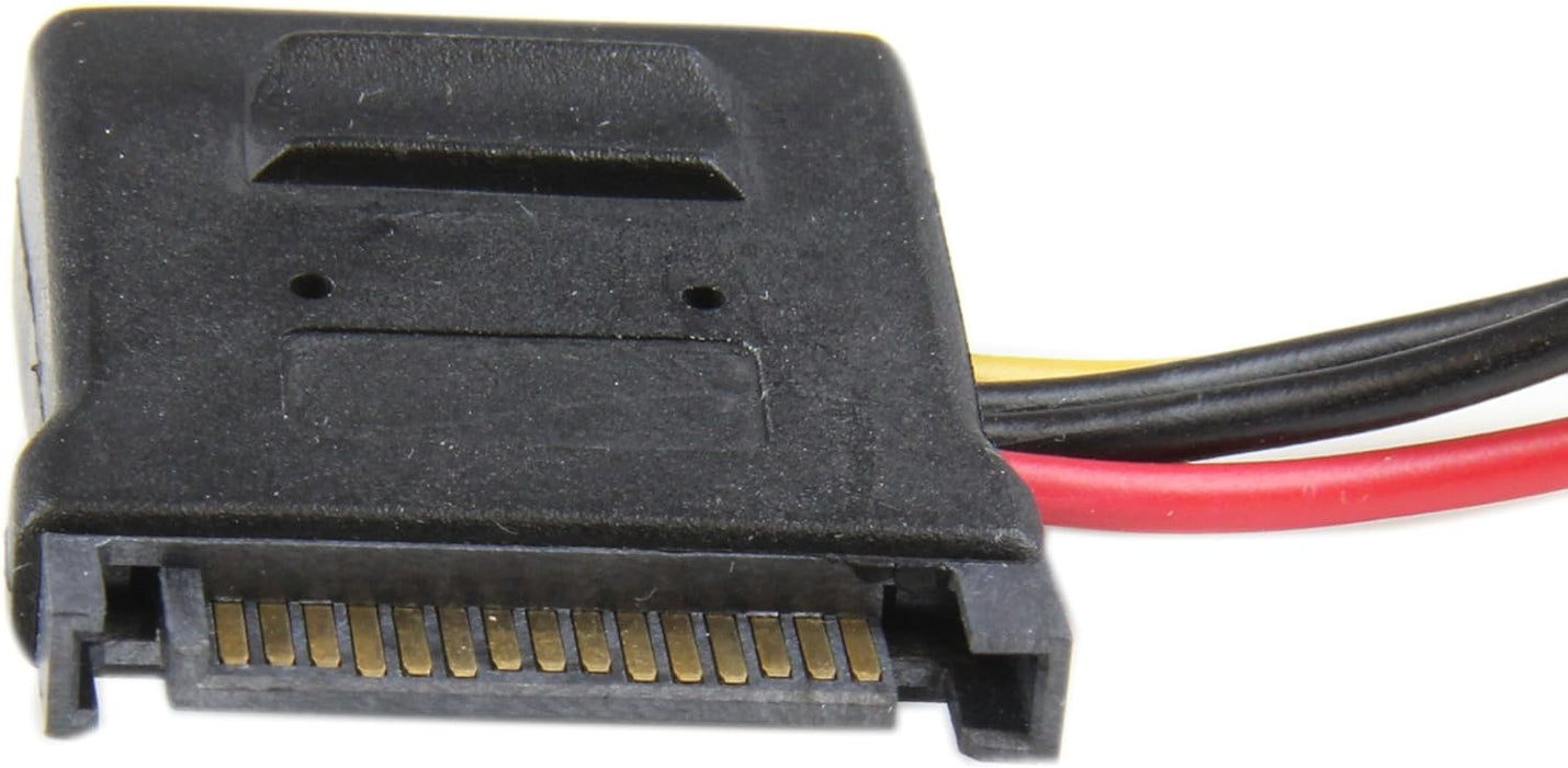 StarTech.com LP4SATAFMD LP4 to SATA Power Cable Adapter with Floppy Power, Power Adapter, SATA Power (M) to 4 Pin Internal Power, 4 Pin Mini-Power Connector (F), Black