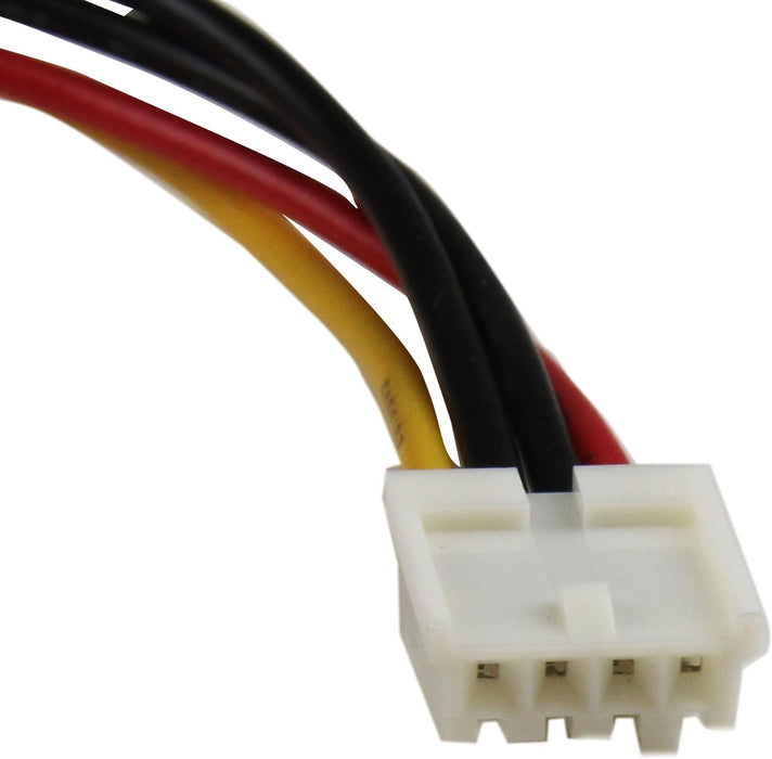 StarTech.com LP4SATAFMD LP4 to SATA Power Cable Adapter with Floppy Power, Power Adapter, SATA Power (M) to 4 Pin Internal Power, 4 Pin Mini-Power Connector (F), Black