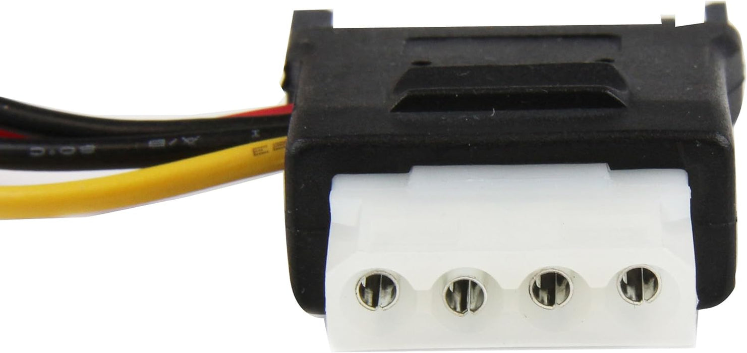 StarTech.com LP4SATAFMD LP4 to SATA Power Cable Adapter with Floppy Power, Power Adapter, SATA Power (M) to 4 Pin Internal Power, 4 Pin Mini-Power Connector (F), Black